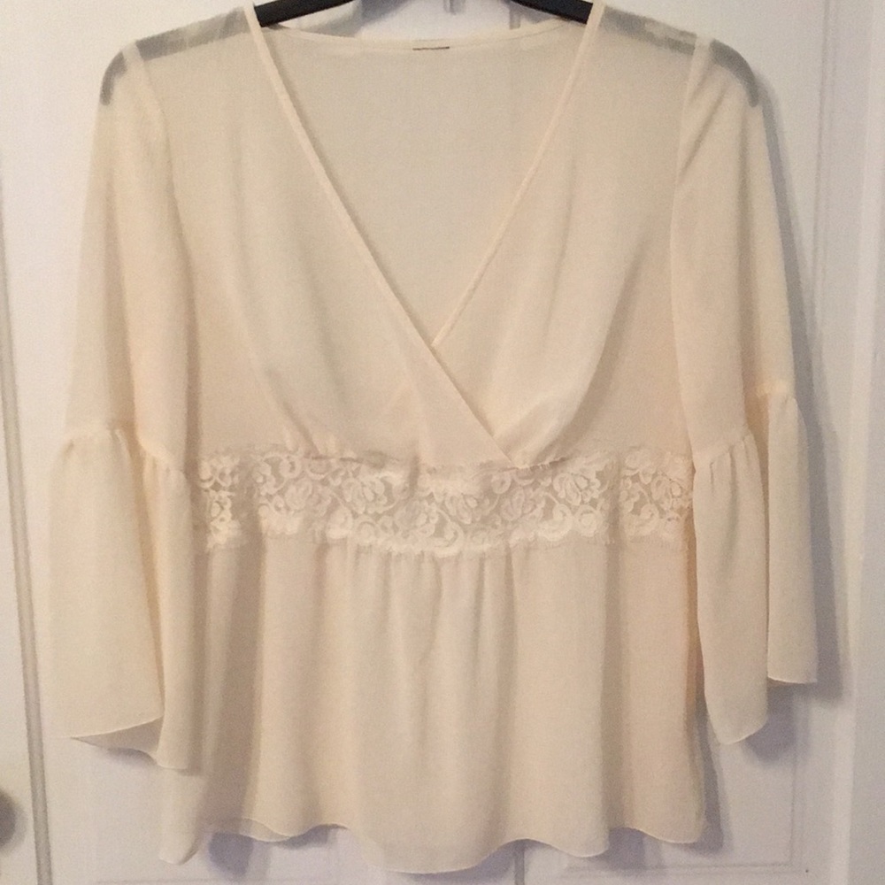 Cream blouse and matching camisole Size Medium